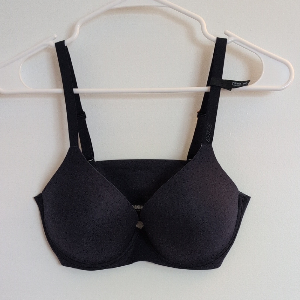 NWT Smoothiez By Aerie Plunge Push Up Bra In Navy Blue 34D